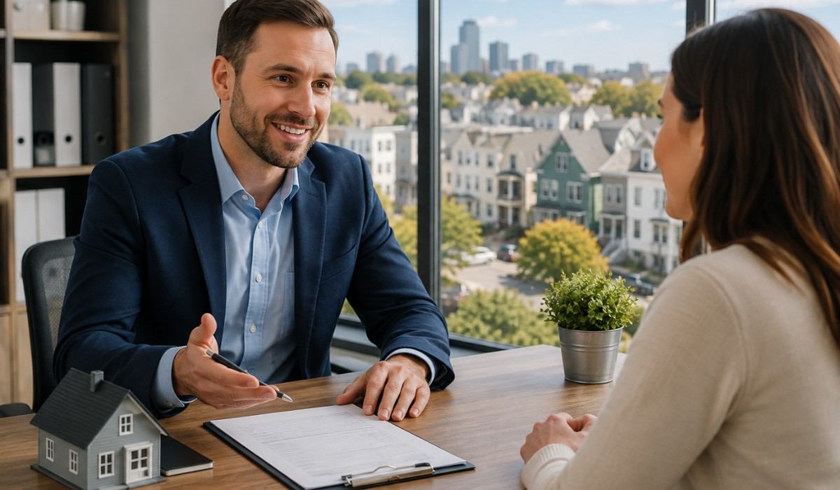 Local Dorchester insurance agent discussing personalized coverage options with a client